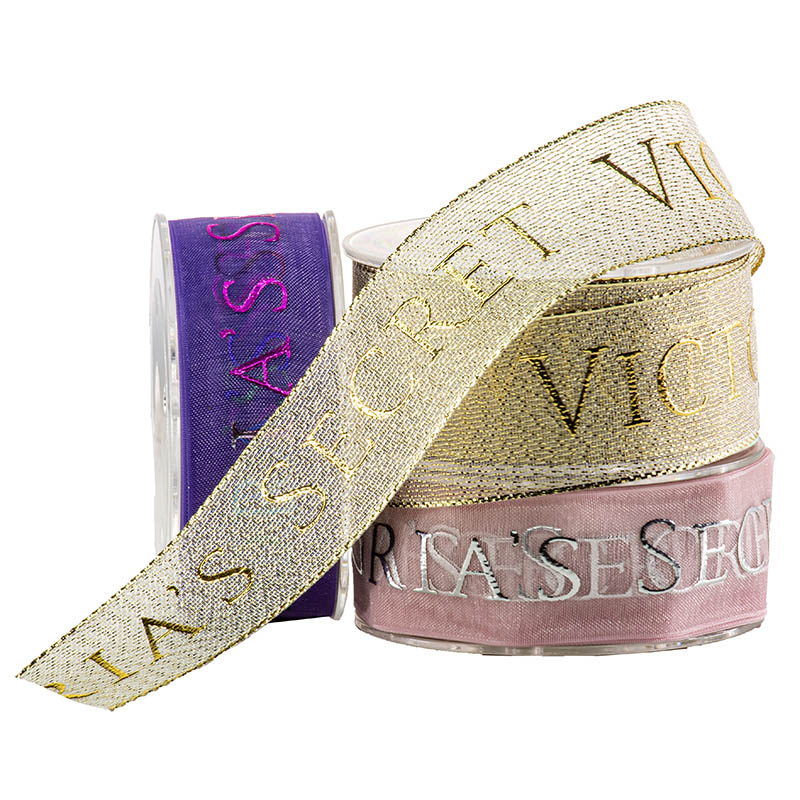 gold foil printed ribbon