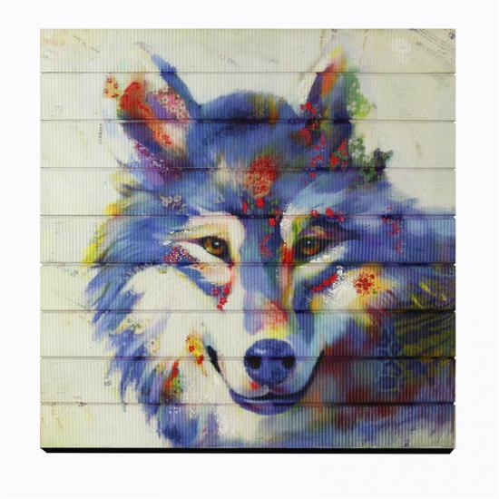 wolf animal painting ribbon prints