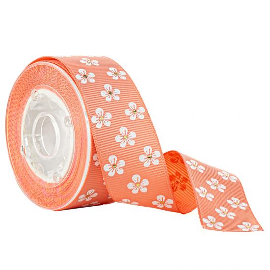 Floral Printing Grosgrain Ribbon