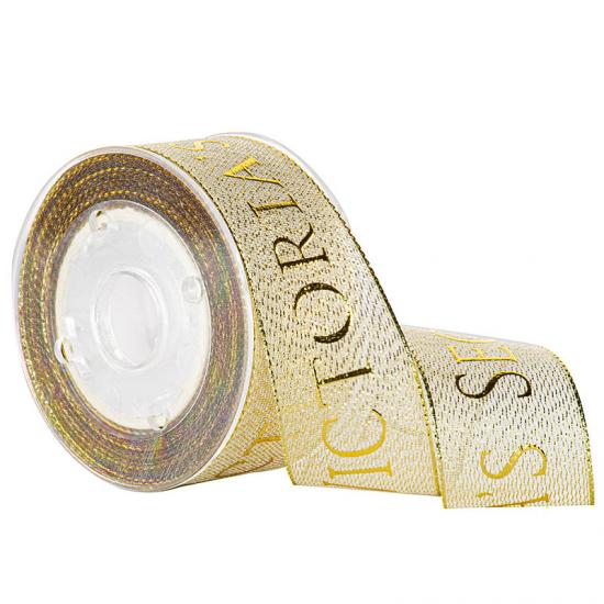 Custom Foil Gold Sheer Ribbon