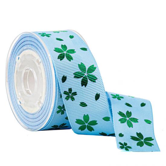 green floral printed ribbon