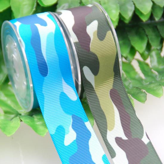 camouflage grosgrain ribbon